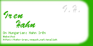 iren hahn business card