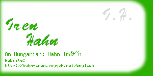 iren hahn business card